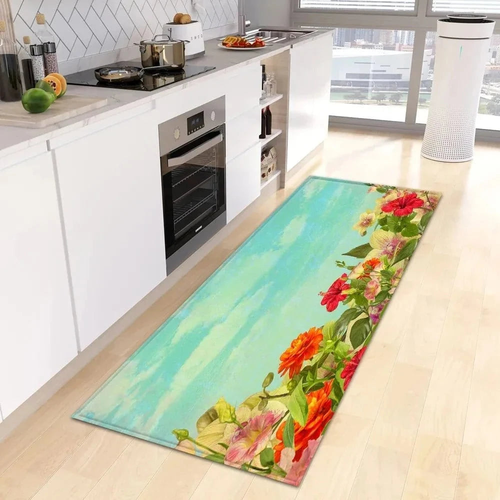 Small Fresh Flower Pattern Floor Mat – Home & Kitchen Door Mat - FastZen