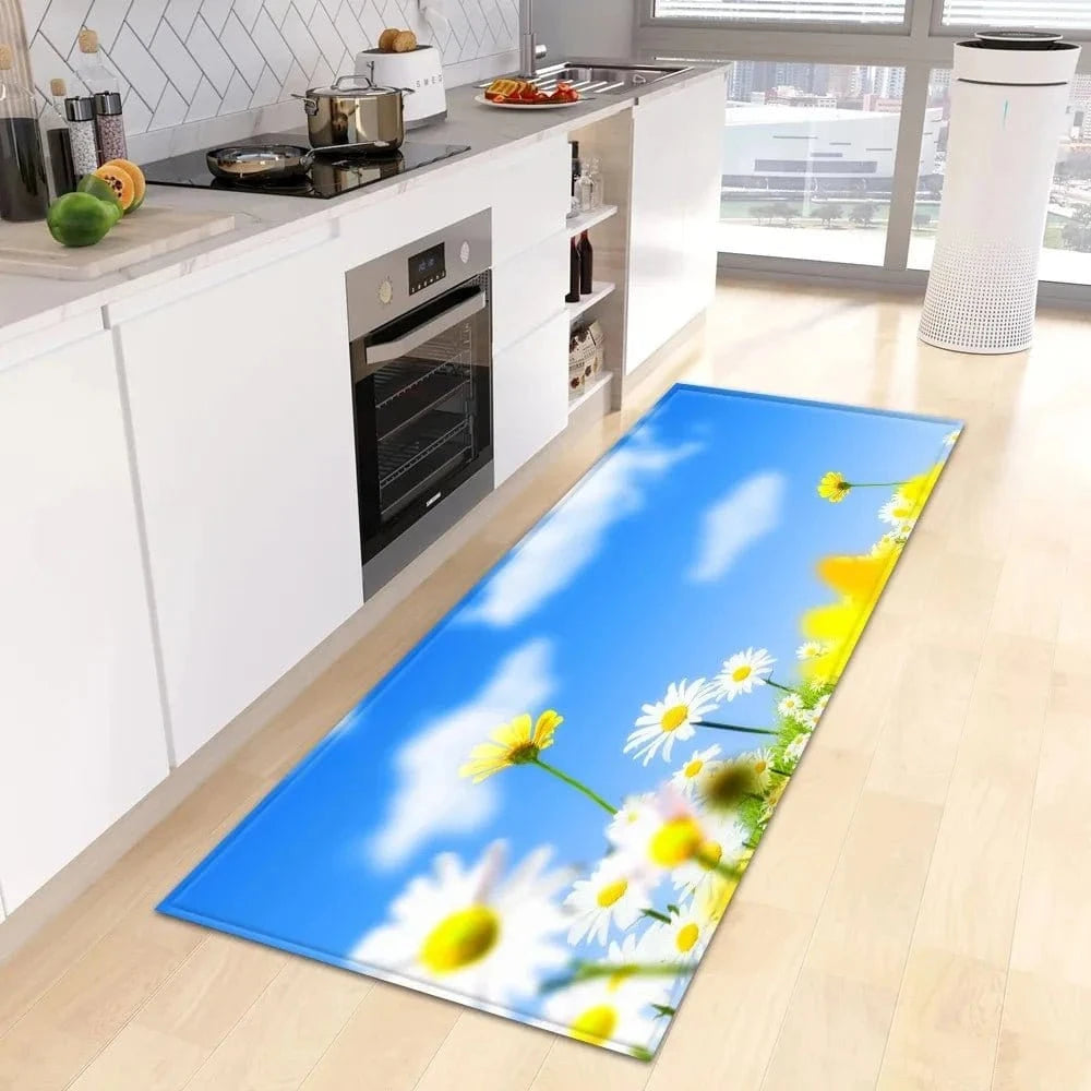 Small Fresh Flower Pattern Floor Mat – Home & Kitchen Door Mat - FastZen