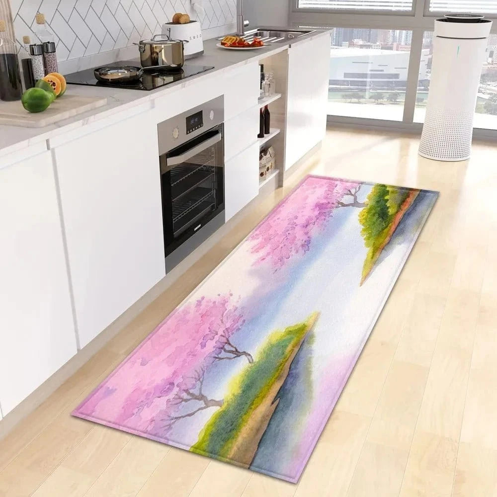 Small Fresh Flower Pattern Floor Mat – Home & Kitchen Door Mat - FastZen