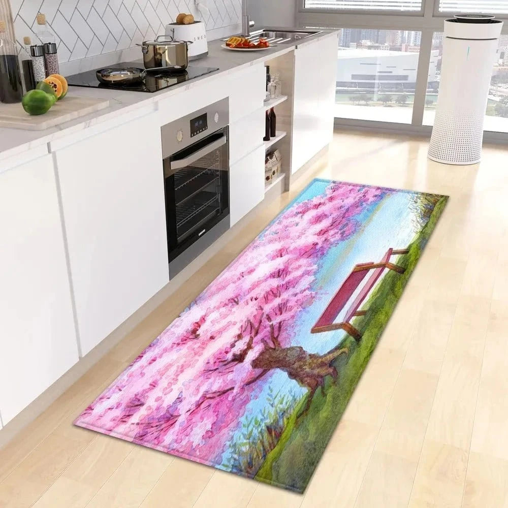 Small Fresh Flower Pattern Floor Mat – Home & Kitchen Door Mat - FastZen