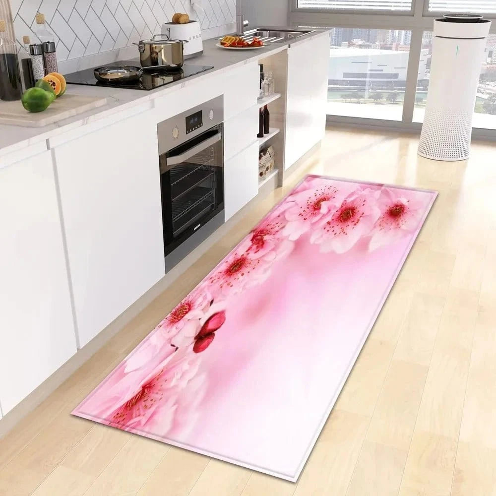 Small Fresh Flower Pattern Floor Mat – Home & Kitchen Door Mat - FastZen