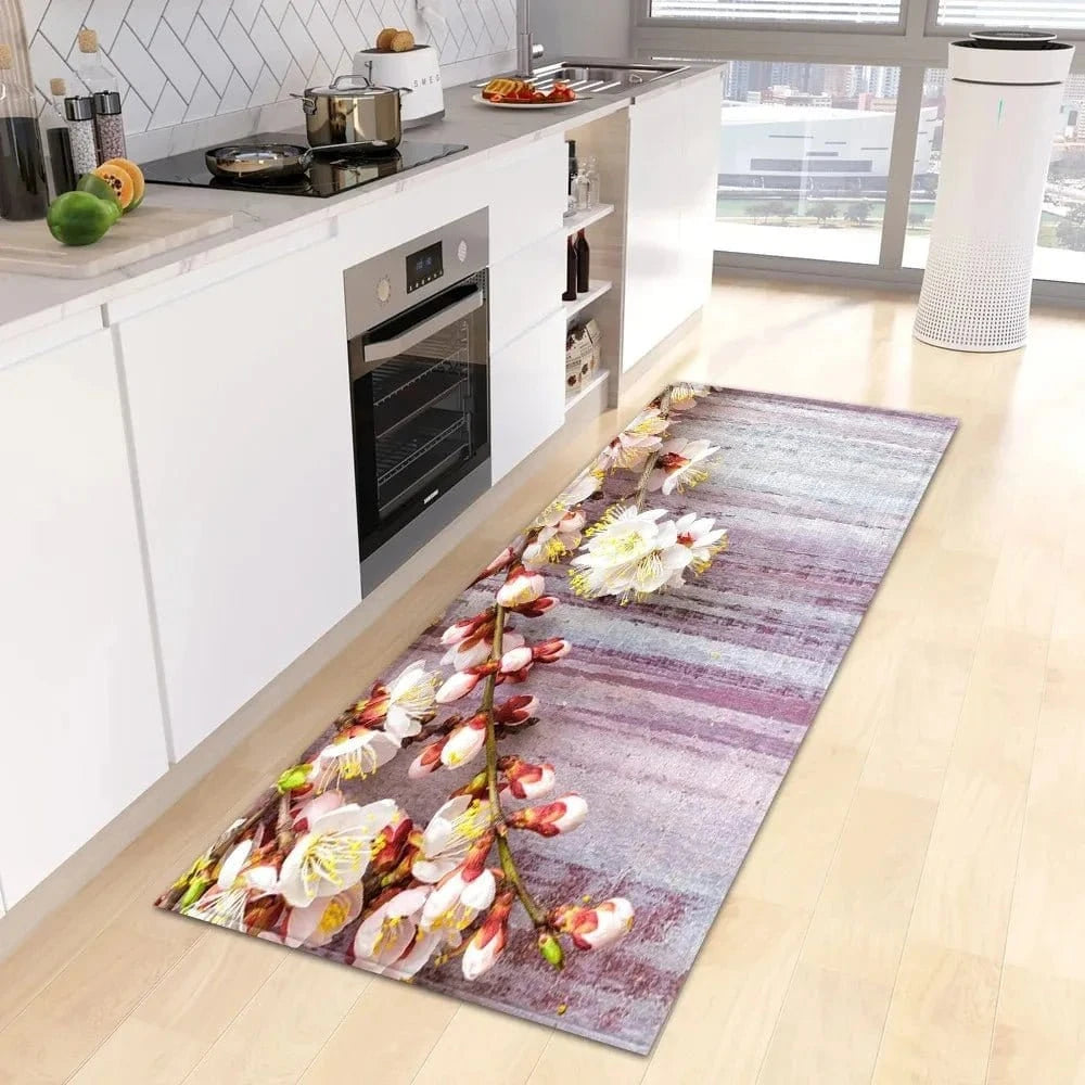 Small Fresh Flower Pattern Floor Mat – Home & Kitchen Door Mat - FastZen
