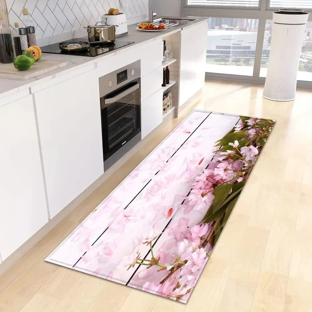 Small Fresh Flower Pattern Floor Mat – Home & Kitchen Door Mat - FastZen