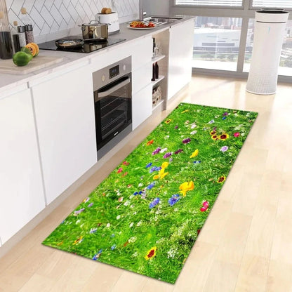 Small Fresh Flower Pattern Floor Mat – Home & Kitchen Door Mat - FastZen