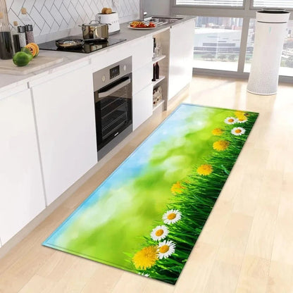 Small Fresh Flower Pattern Floor Mat – Home & Kitchen Door Mat - FastZen