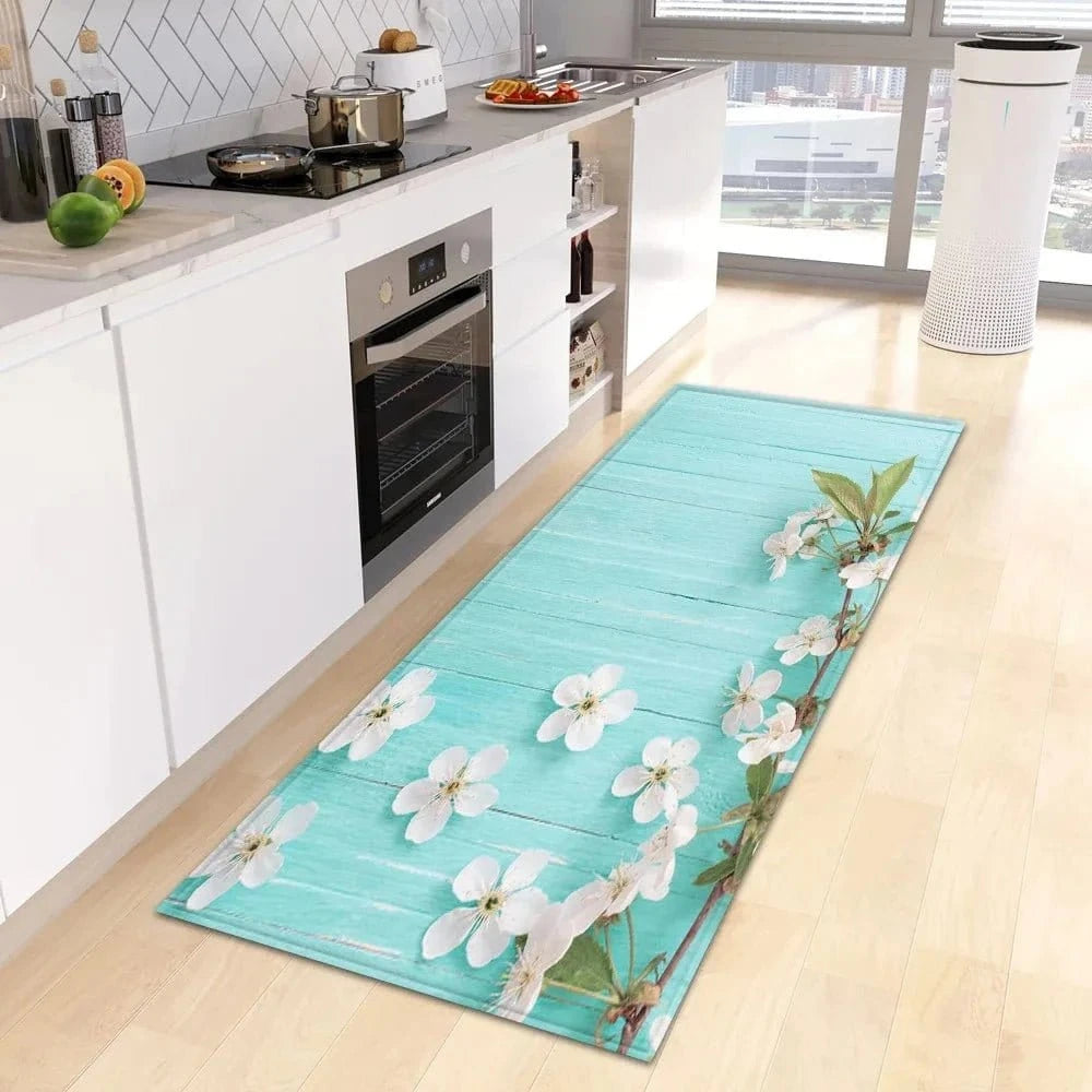 Small Fresh Flower Pattern Floor Mat – Home & Kitchen Door Mat - FastZen