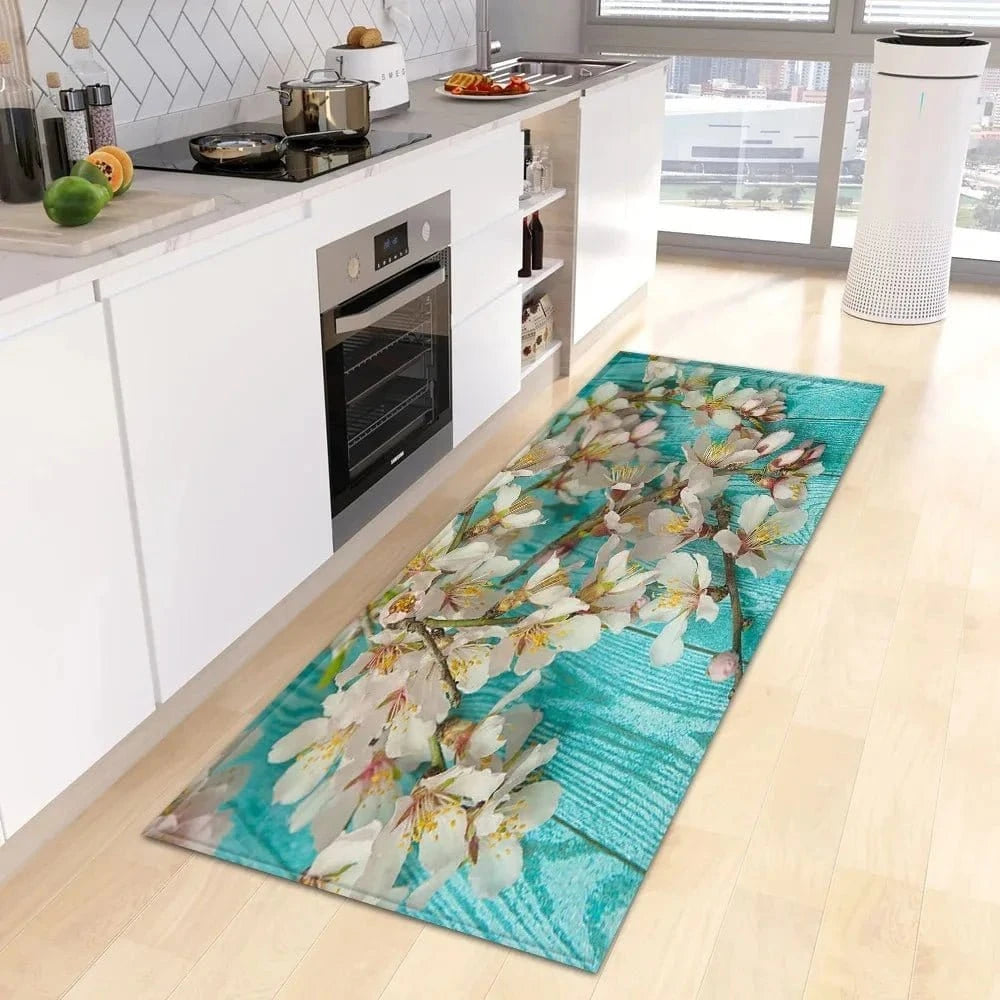 Small Fresh Flower Pattern Floor Mat – Home & Kitchen Door Mat - FastZen