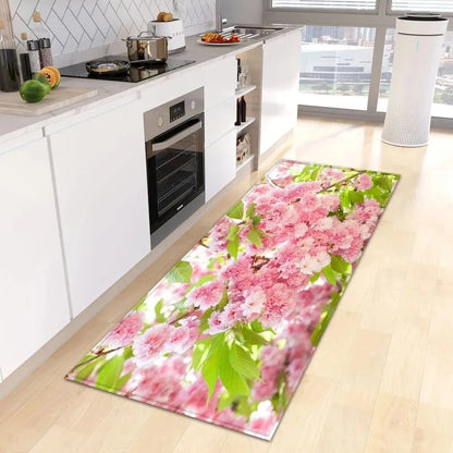 Small Fresh Flower Pattern Floor Mat – Home & Kitchen Door Mat - FastZen