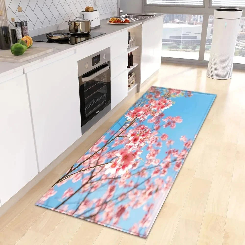 Small Fresh Flower Pattern Floor Mat – Home & Kitchen Door Mat - FastZen