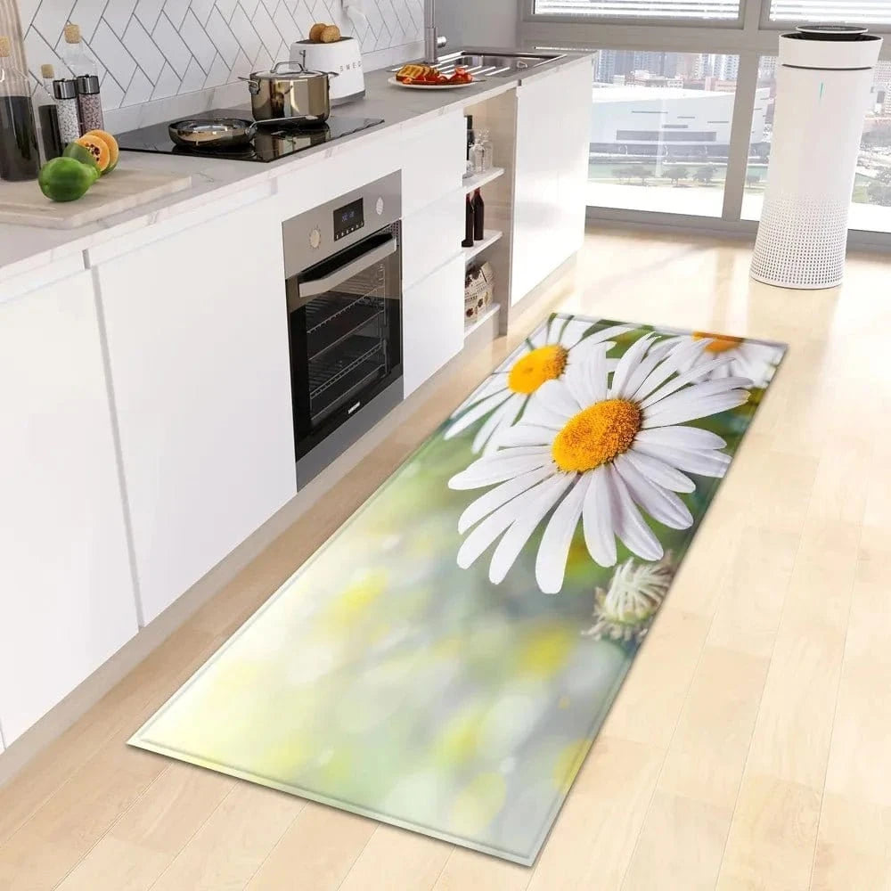 Small Fresh Flower Pattern Floor Mat – Home & Kitchen Door Mat - FastZen