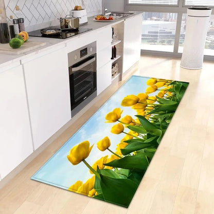 Small Fresh Flower Pattern Floor Mat – Home & Kitchen Door Mat - FastZen
