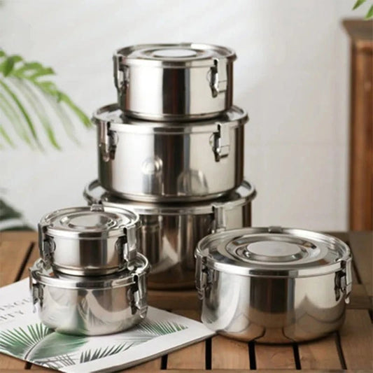 Stainless Steel Lunch Box 1600–3000ML – Leak - Proof Bento Box, Microwave Safe Food Containe - FastZen