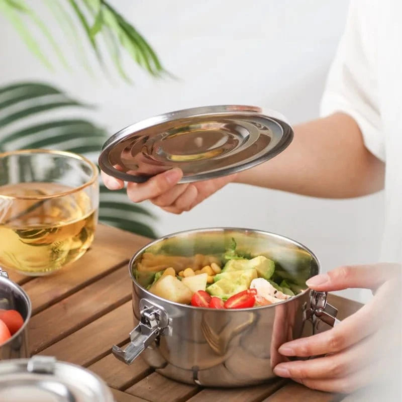 Stainless Steel Lunch Box 1600–3000ML – Leak - Proof Bento Box, Microwave Safe Food Containe - FastZen