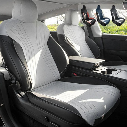 Suede Leather Seat Cover for Tesla 2025 Model Y Juniper & Model 3 Highland – All - Weather Protection Cushion Pad - FastZen