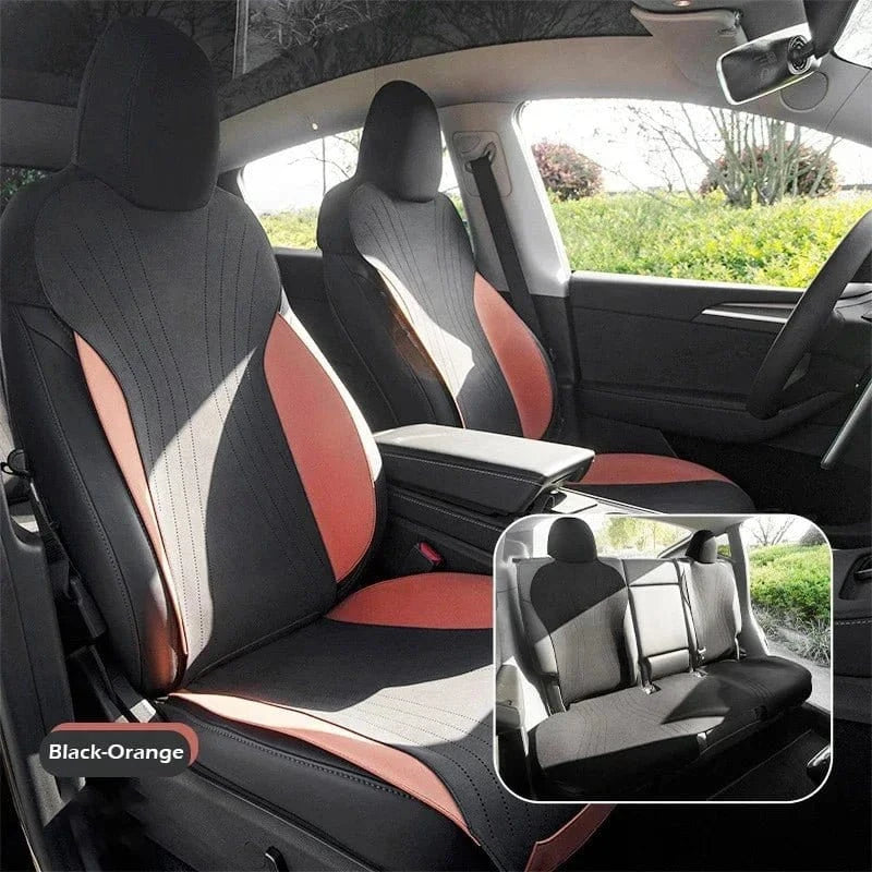 Suede Leather Seat Cover for Tesla 2025 Model Y Juniper & Model 3 Highland – All - Weather Protection Cushion Pad - FastZen