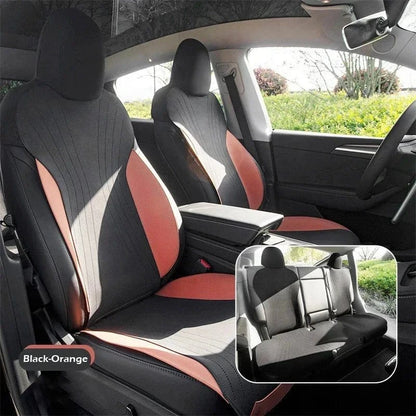 Suede Leather Seat Cover for Tesla 2025 Model Y Juniper & Model 3 Highland – All - Weather Protection Cushion Pad - FastZen