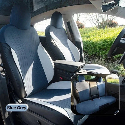 Suede Leather Seat Cover for Tesla 2025 Model Y Juniper & Model 3 Highland – All - Weather Protection Cushion Pad - FastZen