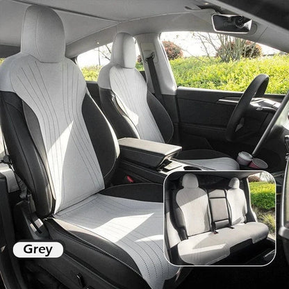 Suede Leather Seat Cover for Tesla 2025 Model Y Juniper & Model 3 Highland – All - Weather Protection Cushion Pad - FastZen