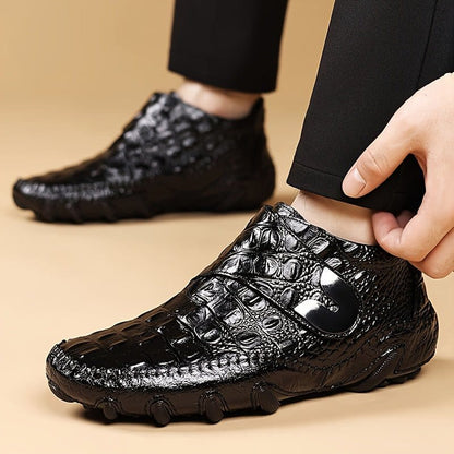 Top - Grain Leather Men's Ankle Boots – 2025 Autumn Collection, Genuine Leather Upper, Casual & Business Style - FastZen