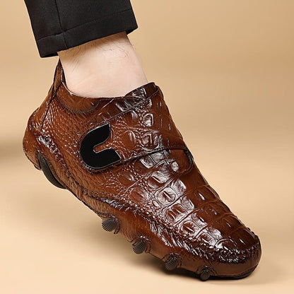 Top - Grain Leather Men's Ankle Boots – 2025 Autumn Collection, Genuine Leather Upper, Casual & Business Style - FastZen