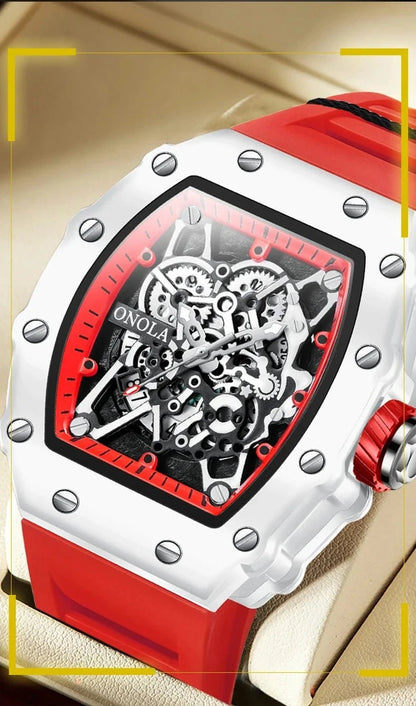 TOP Hot Selling Men Watch Fashion Brand ONOLA Quartz Silicone Tape Watches men Clock - FastZen