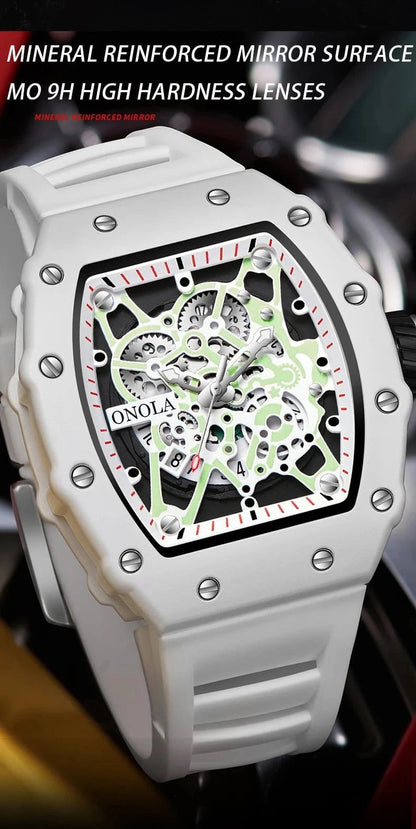 TOP Hot Selling Men Watch Fashion Brand ONOLA Quartz Silicone Tape Watches men Clock - FastZen