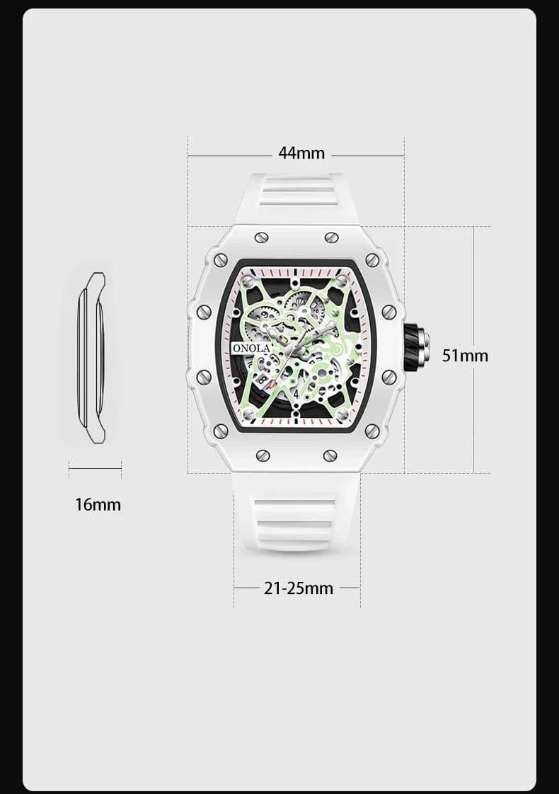 TOP Hot Selling Men Watch Fashion Brand ONOLA Quartz Silicone Tape Watches men Clock - FastZen
