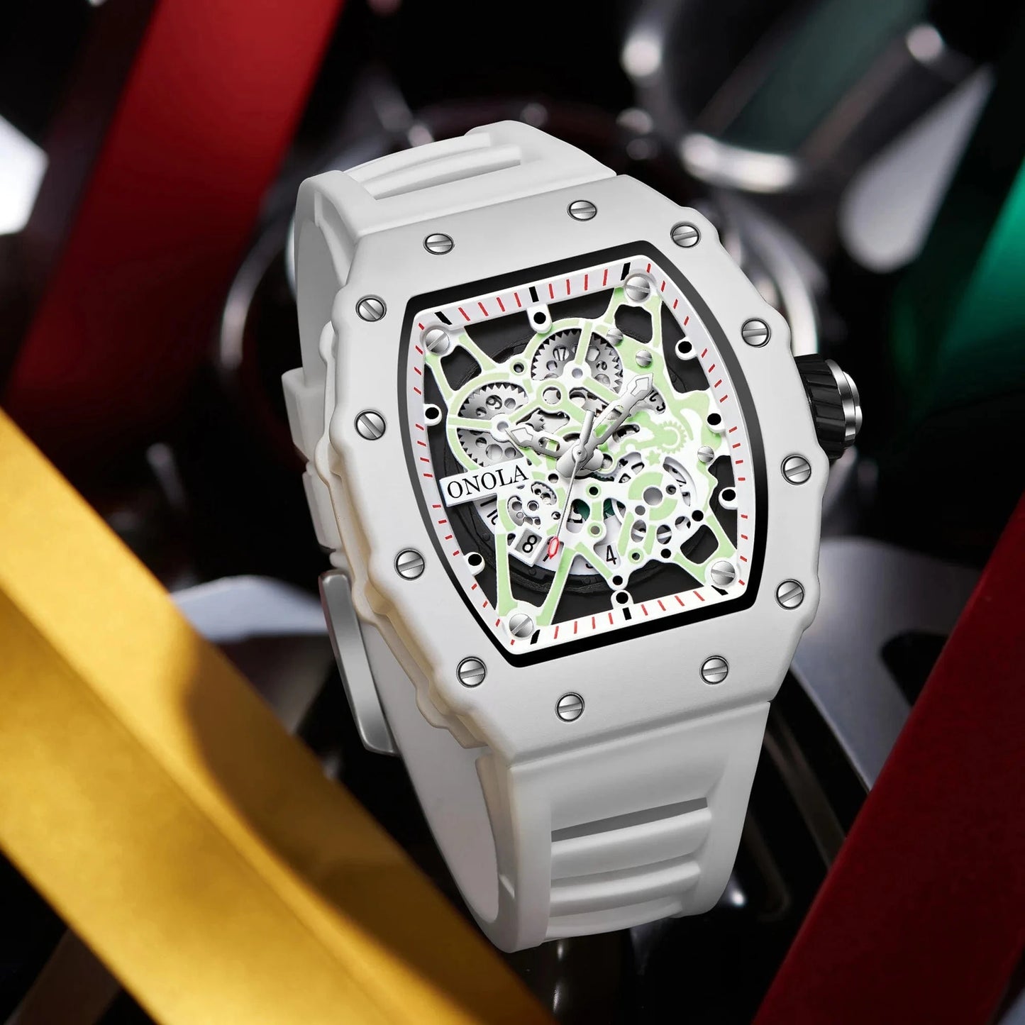 TOP Hot Selling Men Watch Fashion Brand ONOLA Quartz Silicone Tape Watches men Clock - FastZen