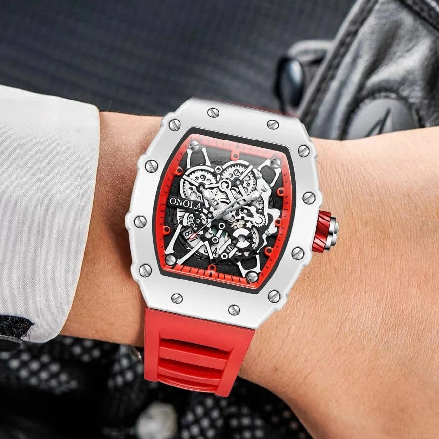 TOP Hot Selling Men Watch Fashion Brand ONOLA Quartz Silicone Tape Watches men Clock - FastZen
