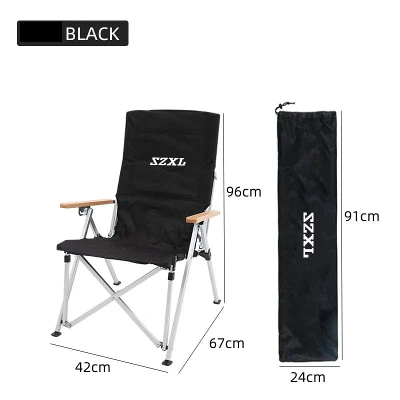 Tryhomy Outdoor Folding Recliner Chair with Pillow – Ultralight Portable Camping Chair, Adjustable Backrest, Perfect for Fishing - FastZen