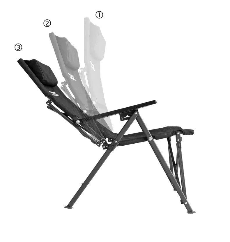 Tryhomy Outdoor Folding Recliner Chair with Pillow – Ultralight Portable Camping Chair, Adjustable Backrest, Perfect for Fishing - FastZen