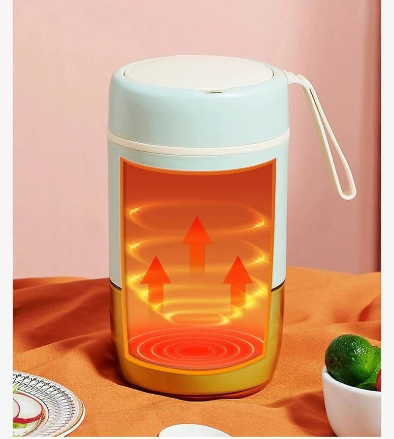 USB Type - C Electric Heated Lunch Box – 12V/24V/5V 20W Portable Food Warmer with LED - FastZen