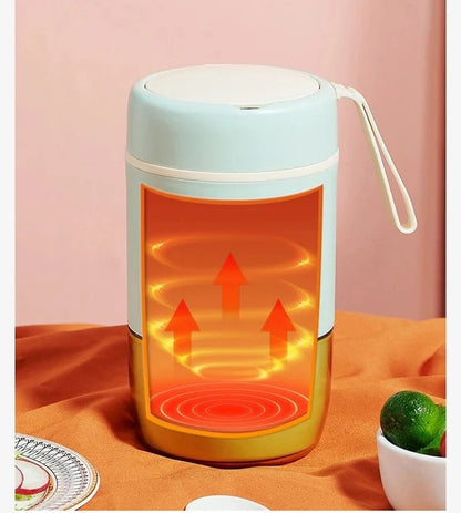 USB Type - C Electric Heated Lunch Box – 12V/24V/5V 20W Portable Food Warmer with LED - FastZen