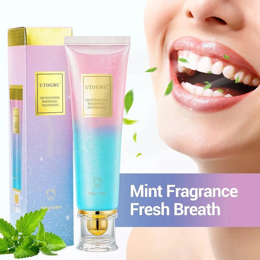 Whitening Toothpaste with Nicotinamide – Plaque & Stain Remover, Fresh Breath - FastZen