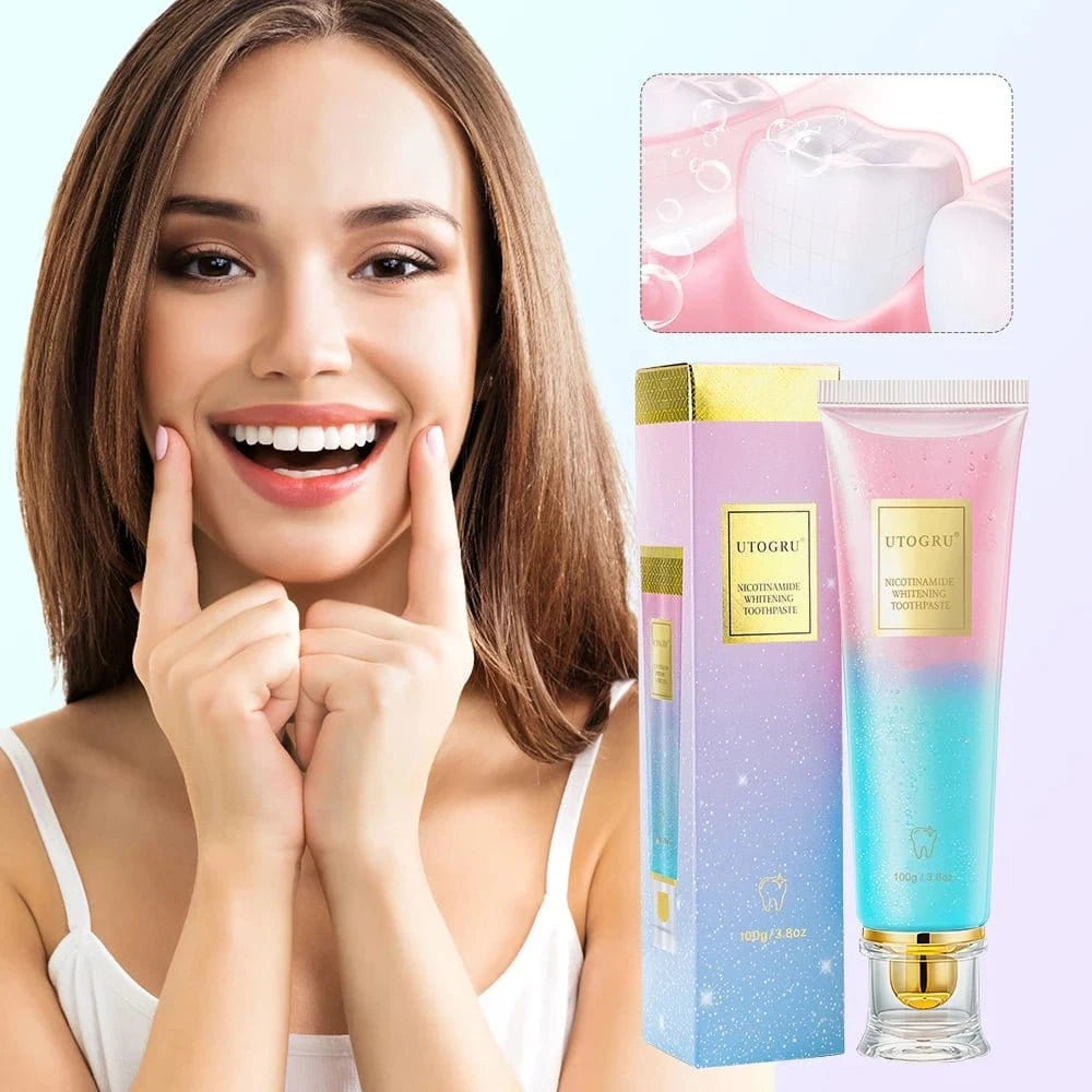 Whitening Toothpaste with Nicotinamide – Plaque & Stain Remover, Fresh Breath - FastZen