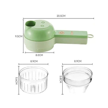 Wireless Electric Food Processor – Handheld Vegetable Cutter, Fruit Slicer, Garlic Mincer & Kitchen Stirrer - FastZen