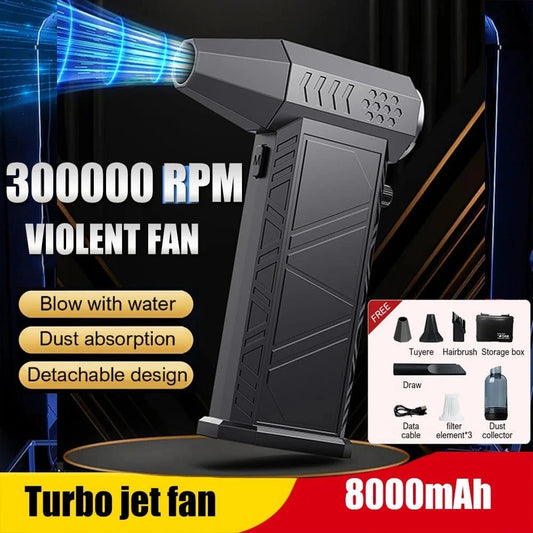 X9 Turbo Jet Blower – 300,000 RPM Brushless Air Blower, 58 m/s, 8000mAh Rechargeable Powerful Cleaning Tool - FastZen