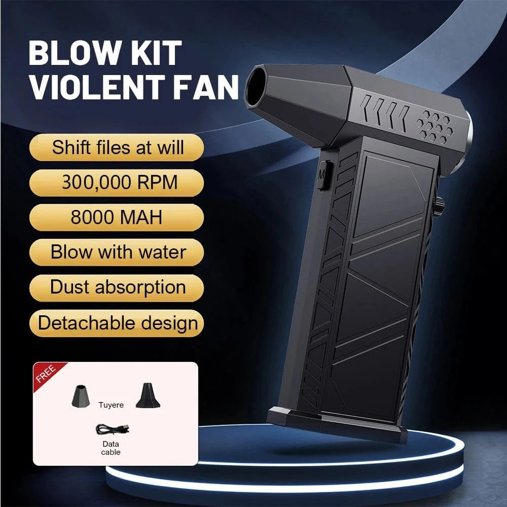 X9 Turbo Jet Blower – 300,000 RPM Brushless Air Blower, 58 m/s, 8000mAh Rechargeable Powerful Cleaning Tool - FastZen