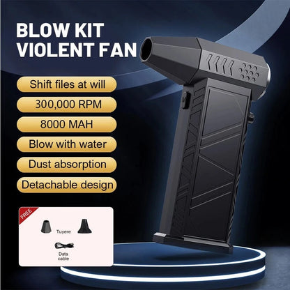 X9 Turbo Jet Blower – 300,000 RPM Brushless Air Blower, 58 m/s, 8000mAh Rechargeable Powerful Cleaning Tool - FastZen
